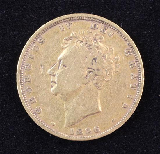 A George IV 1826 gold sovereign